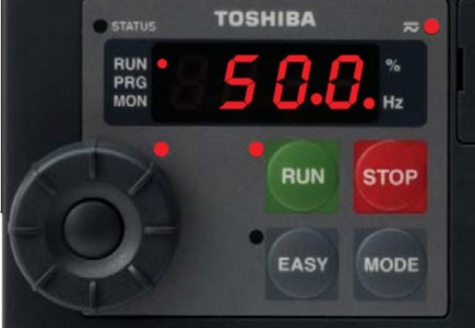 Toshiba VFS15. Comanda de pe panou