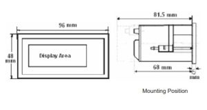 Aparat de masura digital Lumel N19Z-E1K8DH51000M0, 48x96, monofazat, c.a., 1/5 A, 40...300 V c.a. c.c. 8 trifazat