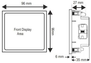 Aparat de masura digital Lumel N19Z-E1K8DH51000M0, 48x96, monofazat, c.a., 1/5 A, 40...300 V c.a. c.c. 10 1/5 A