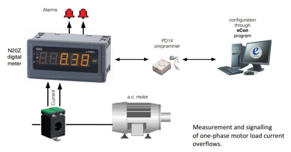 Aparat de masura digital Lumel N20Z-2100008, 250 V, 85...253 V c.a, c.c., fara u.m.- 8
