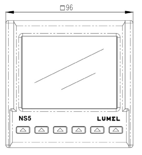 Sincronoscop Lumel NS5-11200E0, 110 V, RS485, alimentare 24 V c.a., c.c., 48 V c.c. 2 230 V