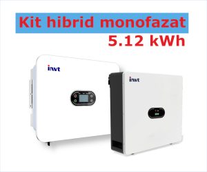 Kit invertor solar hibrid monofazat INVT XD6KTL-5.12kWh